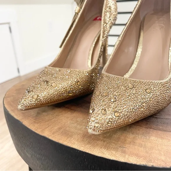 NWT 6.5 7.5 bow INC International concepts sparkly heels - Picture 8 of 13